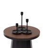 Slip Metal Side Table in Matte Black & Exotic Teak Finish