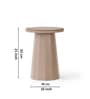 Slip Side Table in Dusty Beige & Exotic Teak Finish Slip Side Table in Dusty Beige & Exotic Teak Finish