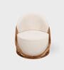 Sloan Plush Boucle Armchair In Ivory Color