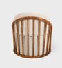 Sloan Plush Boucle Armchair In Ivory Color