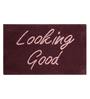 Maroon Slogan  Cotton 30x18 Inches Max Absorbant Bath Mat