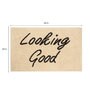 Cream Slogan  Cotton 30x18 Inches Max Absorbant Bath Mat