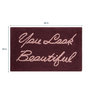 Maroon Slogan  Cotton 30x18 Inches Max Absorbant Bath Mat