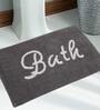 Grey Slogan  Cotton 30x18 Inches Max Absorbant Bath Mat