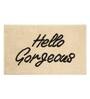 Cream Slogan  Cotton 30x18 Inches Max Absorbant Bath Mat