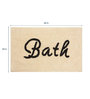 Cream Slogan  Cotton 30x18 Inches Max Absorbant Bath Mat
