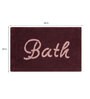 Maroon Slogan  Cotton 30x18 Inches Max Absorbant Bath Mat