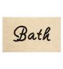 Cream Slogan  Cotton 30x18 Inches Max Absorbant Bath Mat