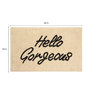 Cream Slogan  Cotton 30x18 Inches Max Absorbant Bath Mat