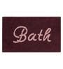 Maroon Slogan  Cotton 30x18 Inches Max Absorbant Bath Mat