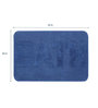 Blue Slogan  Cotton 32x20 Inches AntiSkid Bath Mat