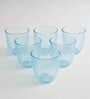 Slot 290ml Blue Glass (Set of 6) Everyday Glasses