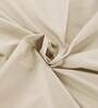 Beige Solid 200 TC 100% Cotton King Sized Bed Sheets with 2 Pillow Covers