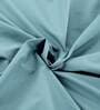 Blue Solid 200 TC 100% Cotton Single Bed Sized Bed Sheets With 1 Pillow Cover