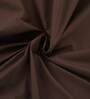 Brown Solid 200 TC 100% Cotton Single Bed Sized Bed Sheets With 1 Pillow Cover