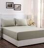 Slumber Grey Solid 200 TC 100% Cotton Single Bedsheet With 1 Pillow Cover