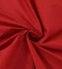 Red Solid 200 TC 100% Cotton Single Bed Sized Bed Sheets With 1 Pillow Cover