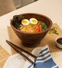 SlurpUp Ramen Bowl Handcrafted Acacia Wood Bowl with Chopsticks