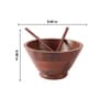 SlurpUp Ramen Bowl Handcrafted Acacia Wood Bowl with Chopsticks