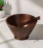 SlurpUp Ramen Bowl Handcrafted Acacia Wood Bowl with Chopsticks