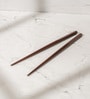 SlurpUp Brown Acacia Wood Handcrafted Ramen Bowl with 2 Chopsticks