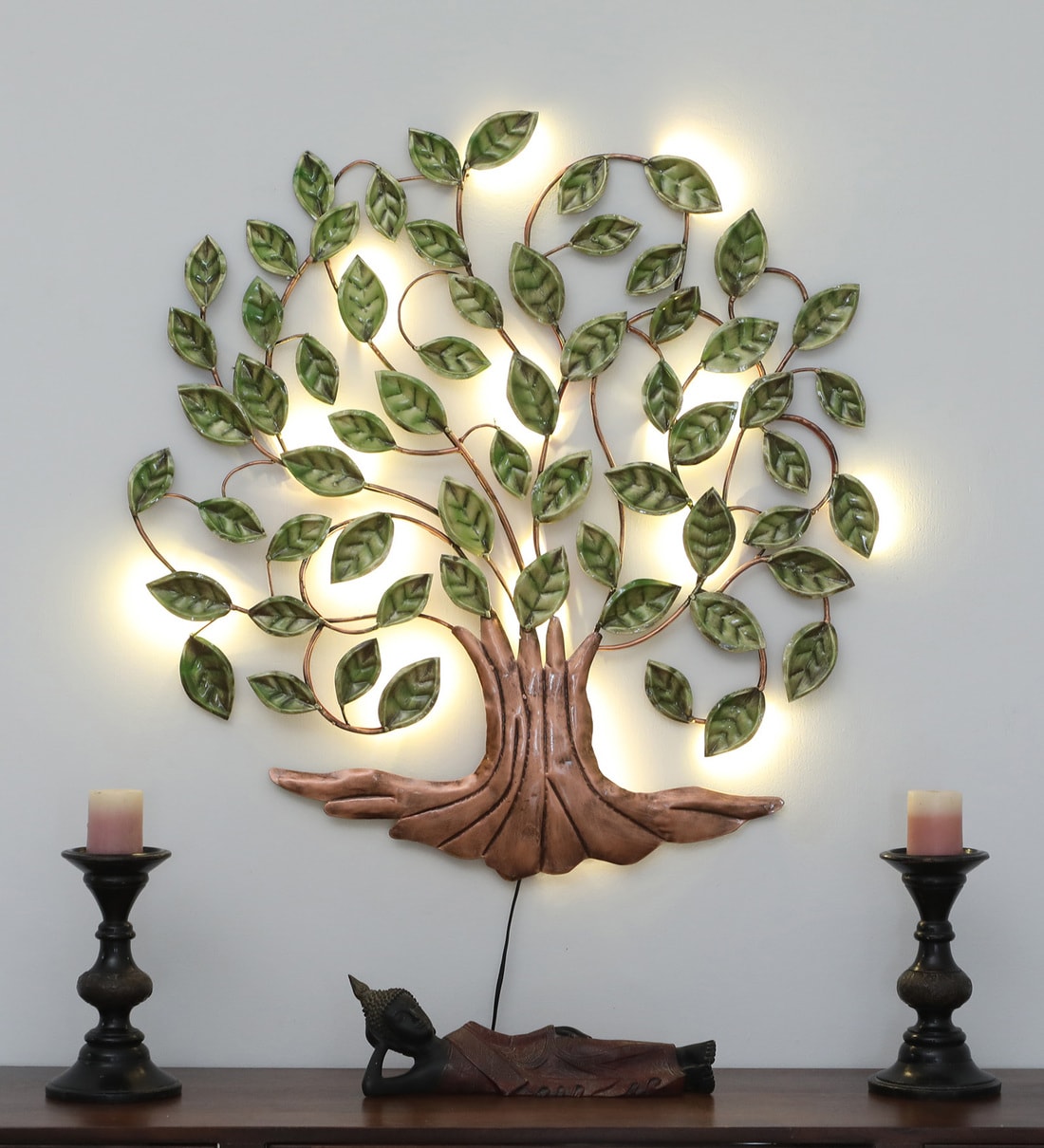 Buy Small Lilac Tree Multicolour Iron Wall Art With Led At 6 OFF By Jasolika Creations Pepperfry