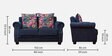 Smart Alton 2 Seater Sofa In Blue Colour