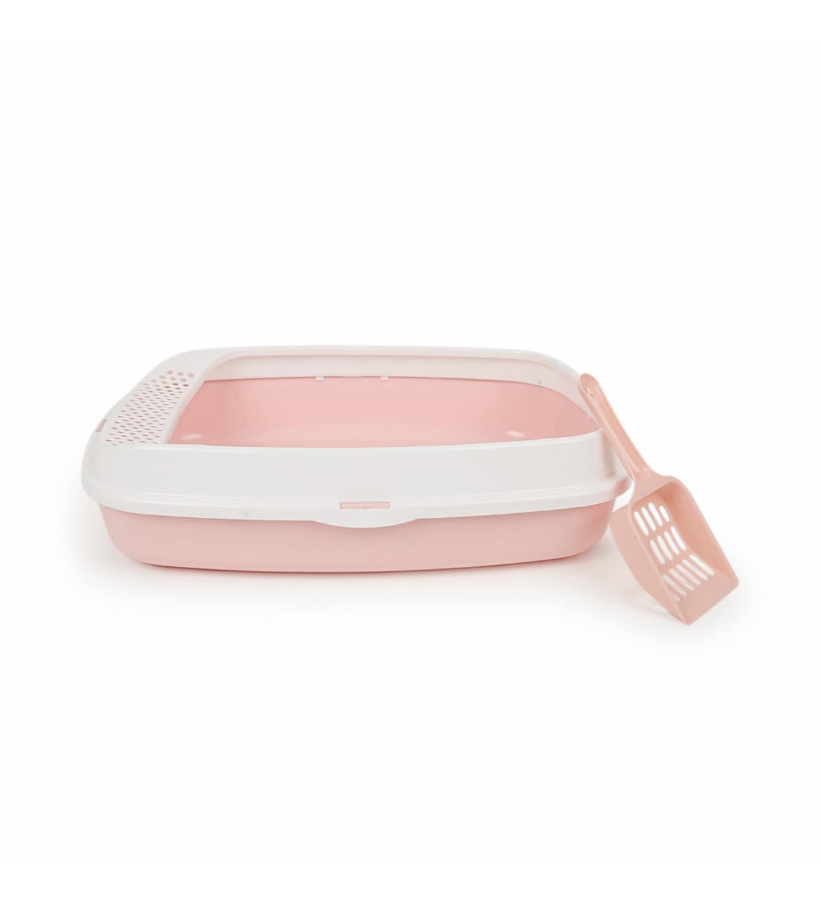 Buy Small Cat Litter Tray in Pink & White Colour By Dear Pet at 8 OFF