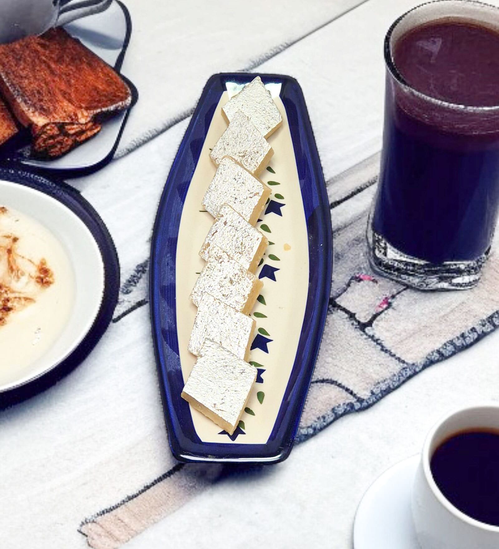 Small Ceramic Appetizer Platter (Blue)