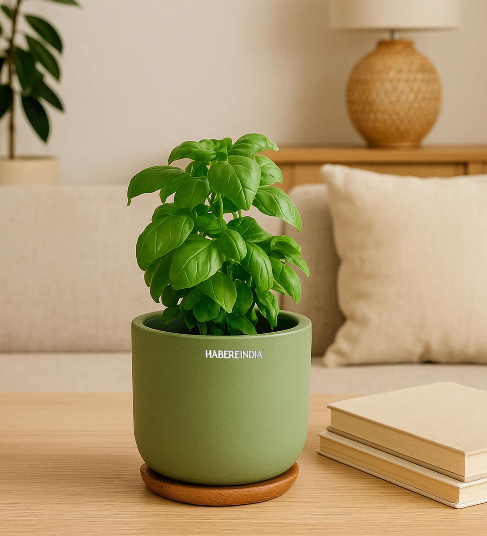 (1Pc) Green Terracotta Plant Pot