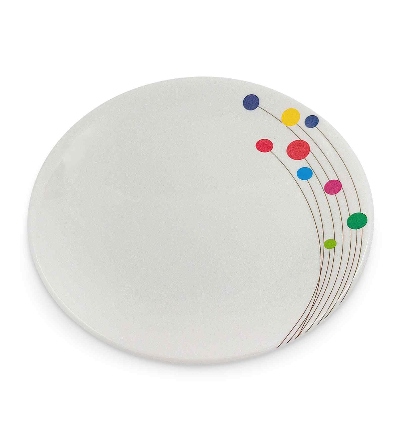 Small Plate Set    Colour bubbles 7.25  , Stain Free, Glazed Finish, Pure Melamine ,6 Nos.