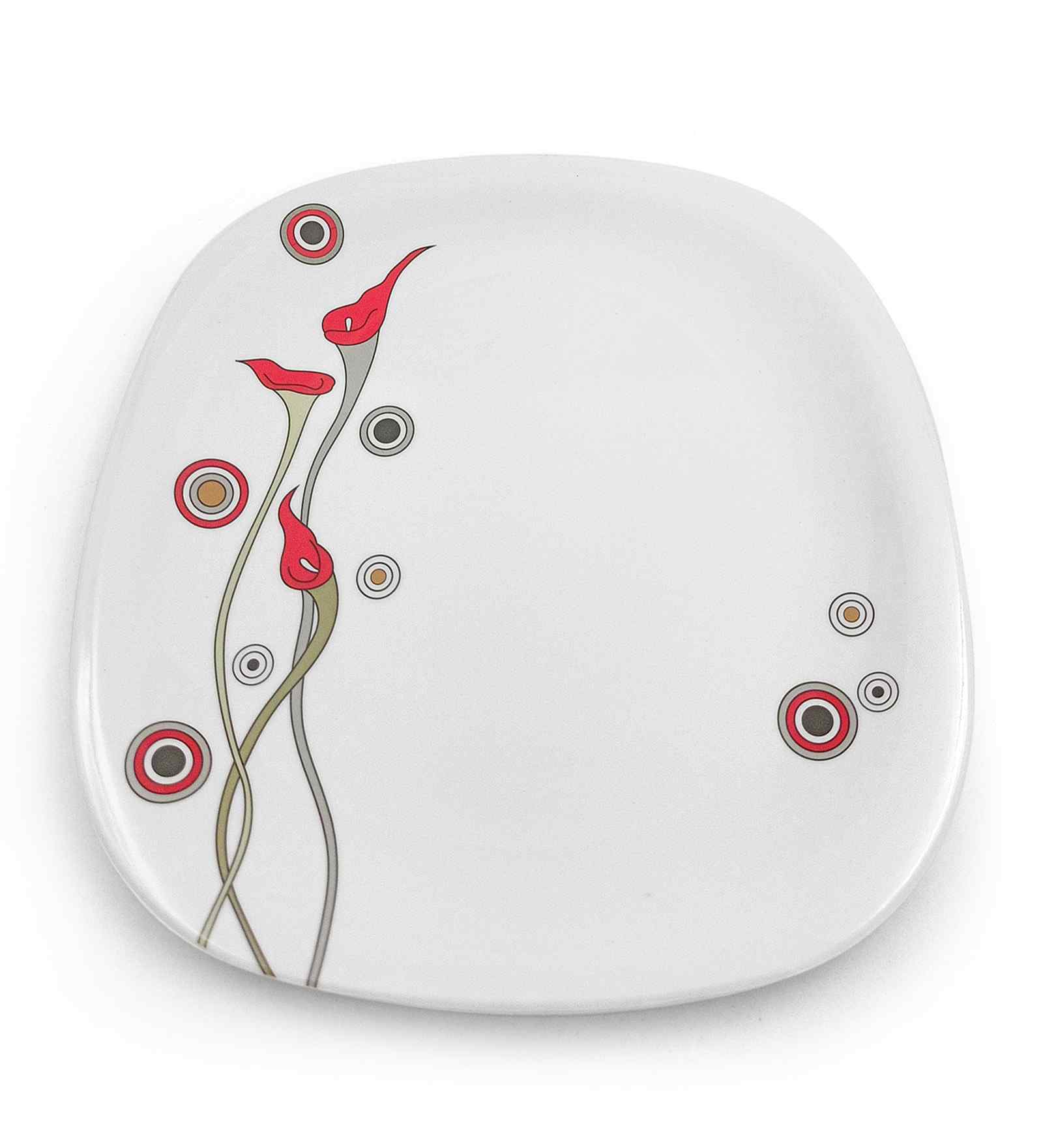 Small Plate Set    Flamingo 7.25  , Stain Free, Glazed Finish, Pure Melamine ,6 Nos.