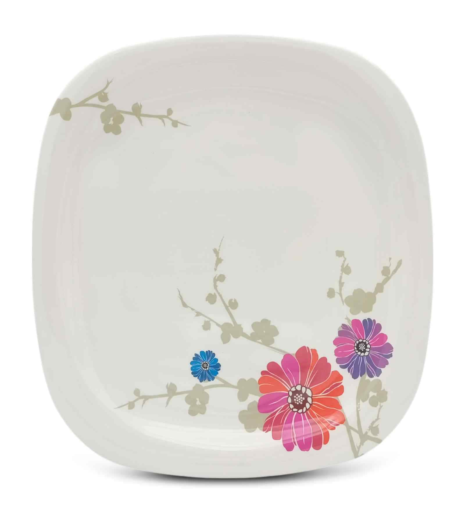Small Plate Set   Barberto Daisy 7.5  , Stain Free, Glazed Finish, Pure Melamine ,6 nos.