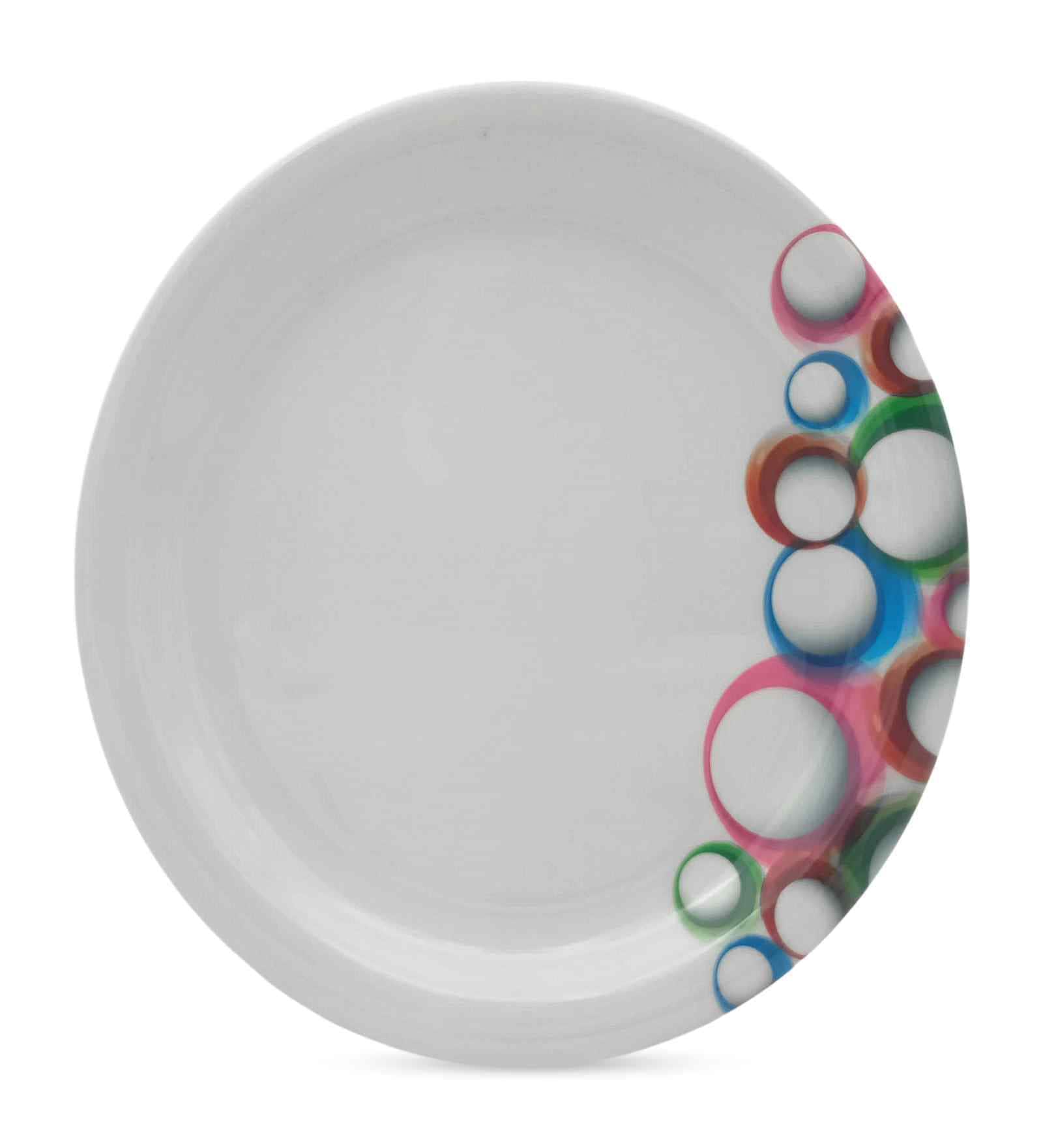 Small Plate Set   Bubble Fringe 7.5  , Stain Free, Glazed Finish, Pure Melamine ,6 nos.