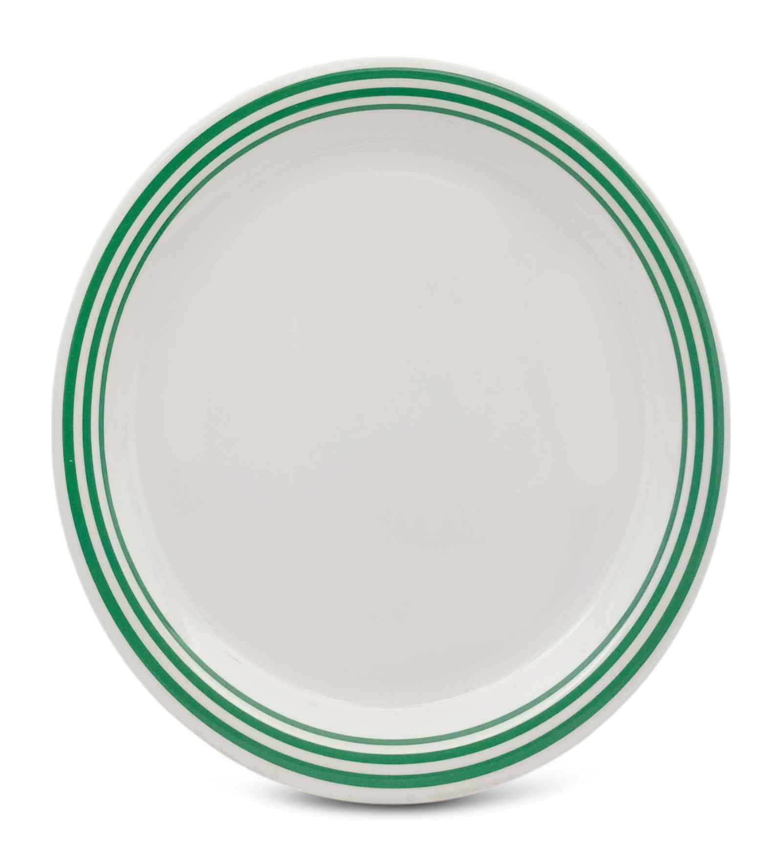 Small Plate Set   Green Lines 7.5  , Stain Free, Glazed Finish, Pure Melamine ,6 nos.
