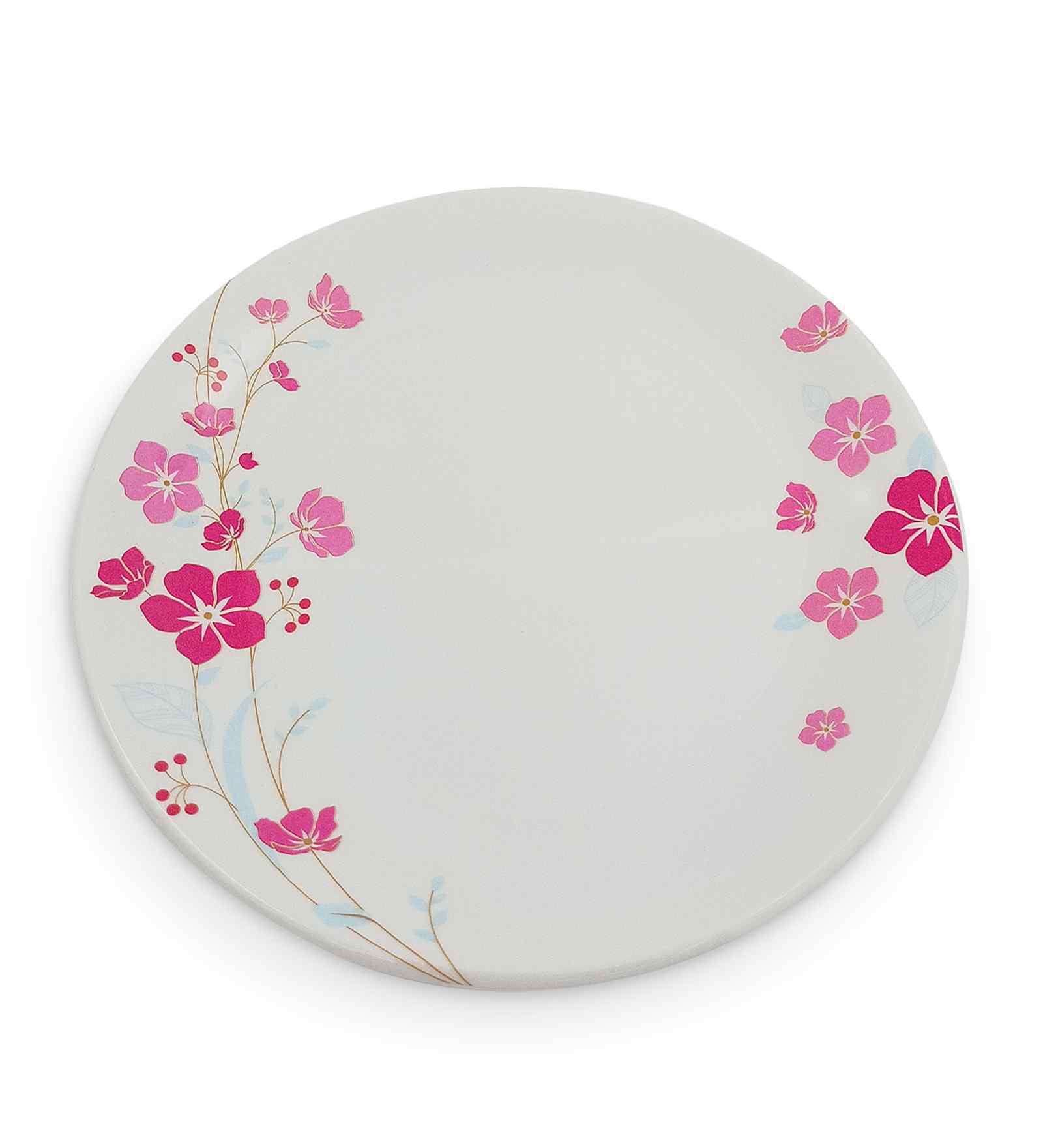 Small Plate Set   Pink Aura 7.5  , Stain Free, Glazed Finish, Pure Melamine ,6 Nos.