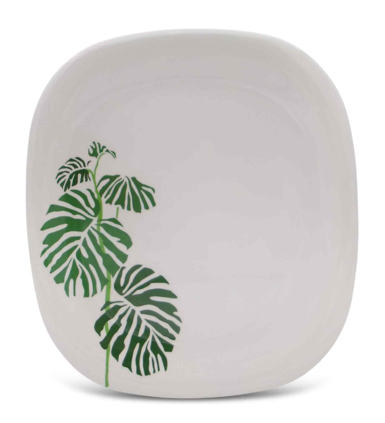 Small Plate Set   Swiss Leave 7.5  , Stain Free, Glazed Finish, Pure Melamine ,6 nos.