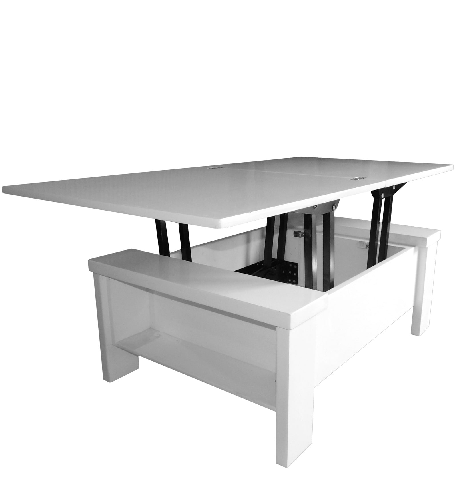 Smart Diner cum Coffee Table in White Colour