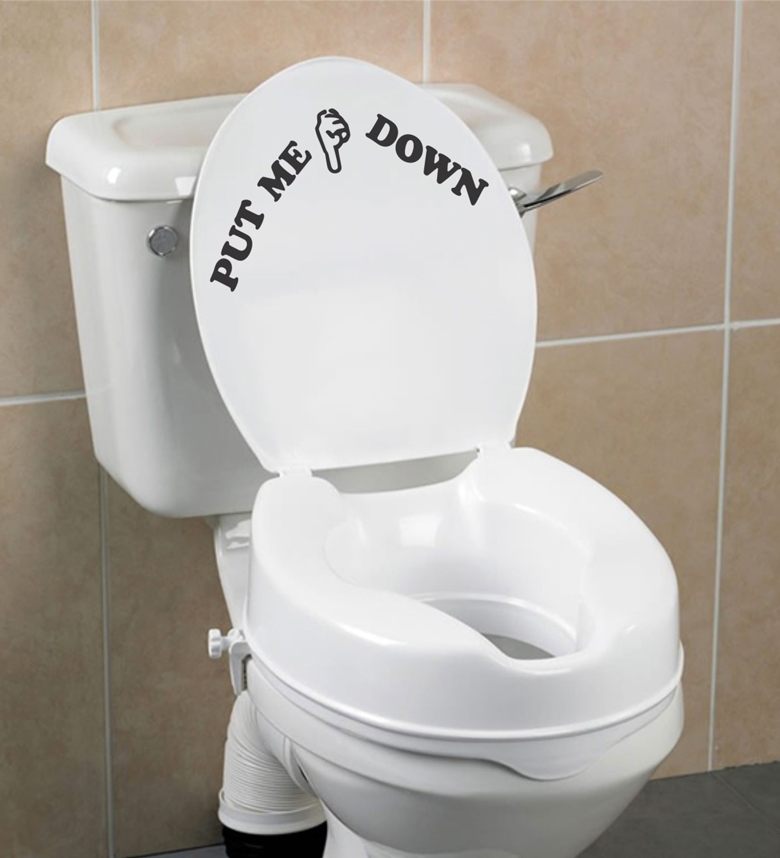 Put Me Down Quote Toilet Seat Sticker & Decal