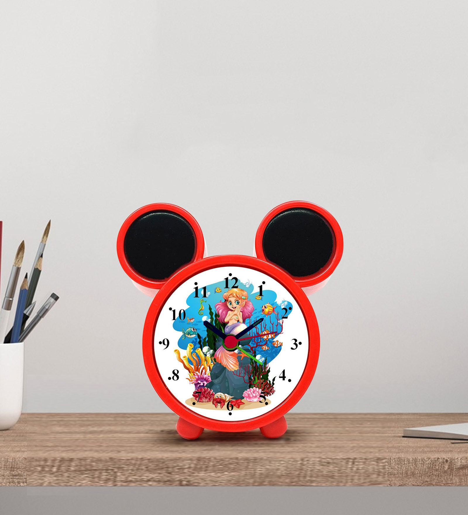 Smiling Mermaid Alarm Table Clock