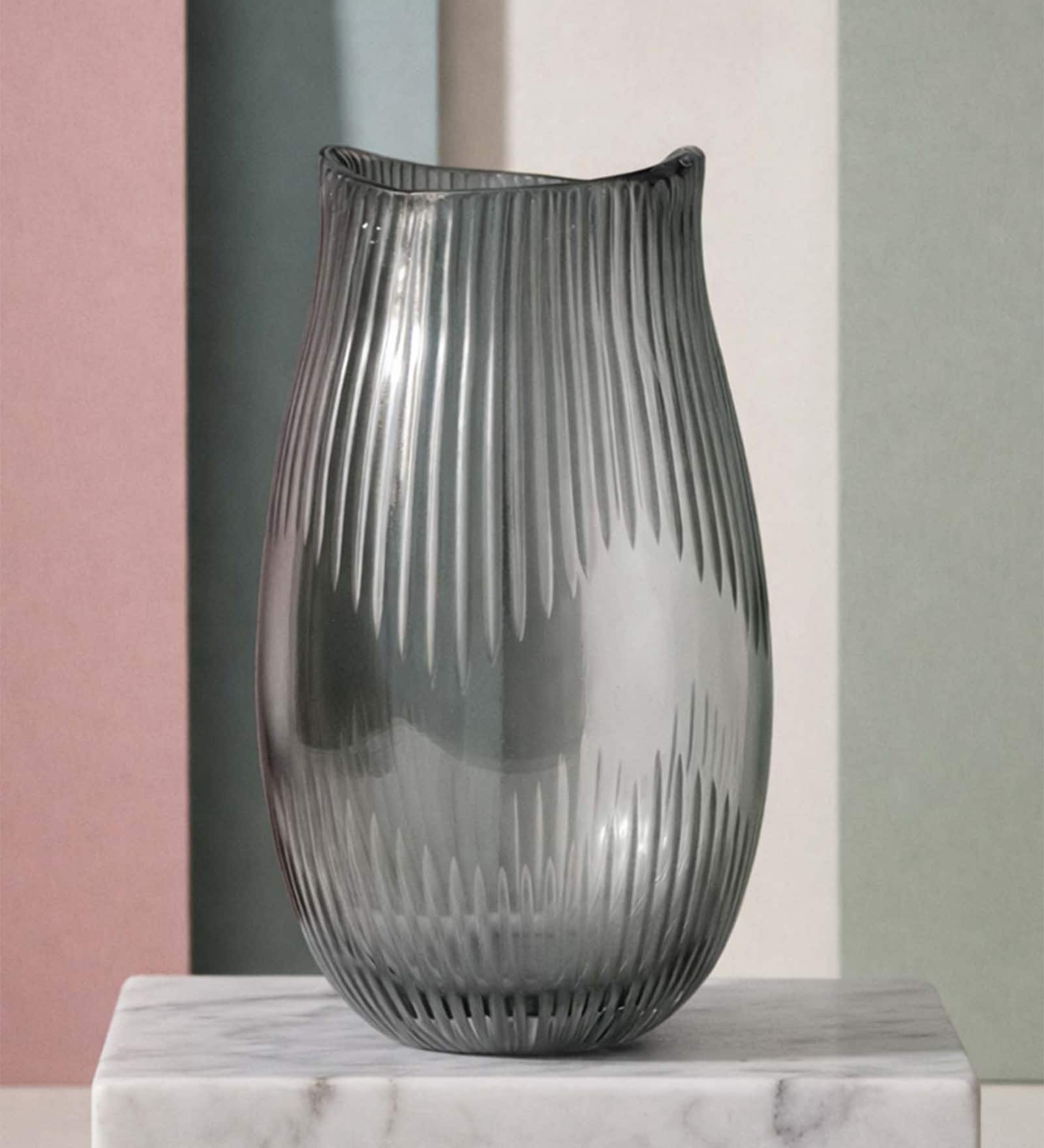 Smokey Elysium Glass Vase