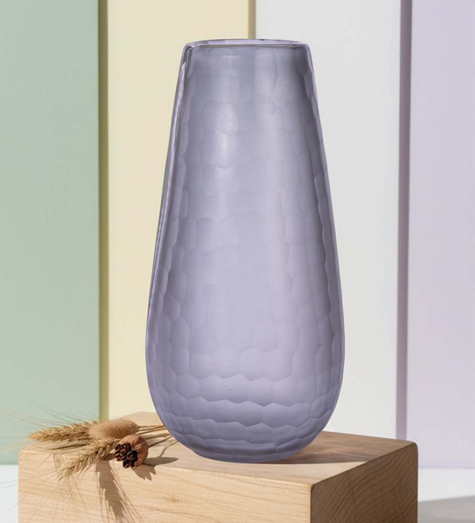 Smokey Quartz Glass Vase