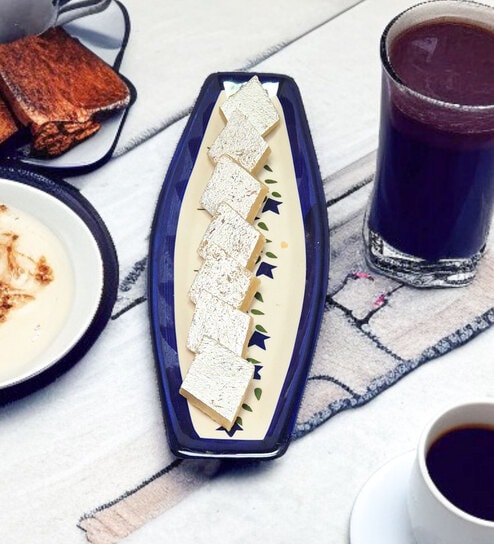 Small Ceramic Appetizer Platter (Blue)