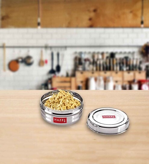 Round Silver 250 ML Stainless Steel  Lunch Box