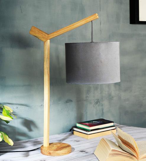 small brown table lamp