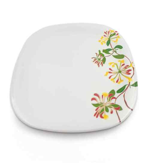 Small Plate Set   Botanic Flower 7.5  , Stain Free, Glazed Finish, Pure Melamine ,6 nos.