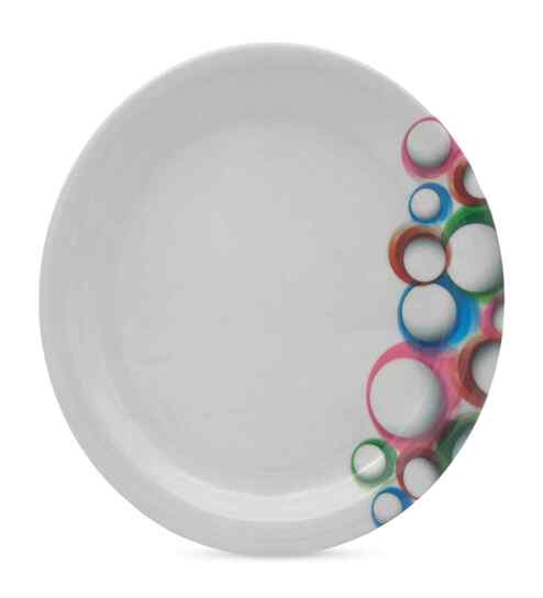 Small Plate Set   Bubble Fringe 7.5  , Stain Free, Glazed Finish, Pure Melamine ,6 nos.