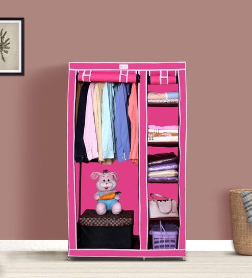 Buy Smart Collection Storage Wardrobe In Pink By Novatic Online