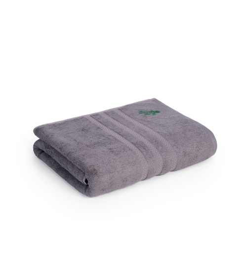 Smoke Grey Bamboo and Cotton Solid 600 GSM Bath Towel (1 Pc)