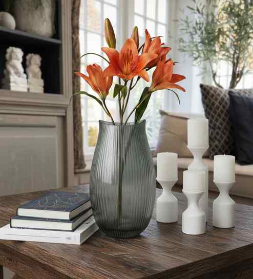 Smokey Elysium Glass Vase
